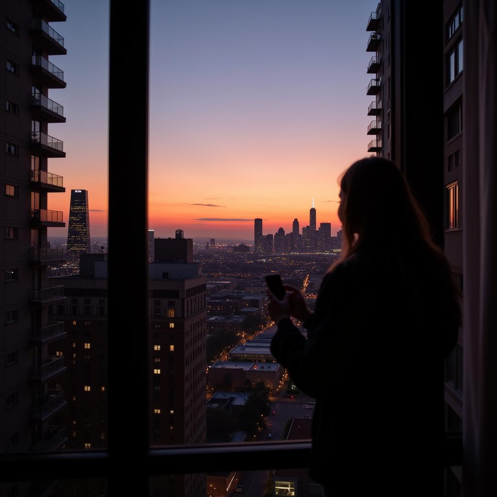 Searching for apartments amidst the Chicago skyline