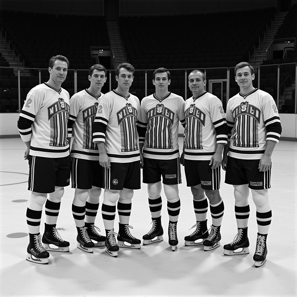 Chicago Whales players sporting their iconic jerseys