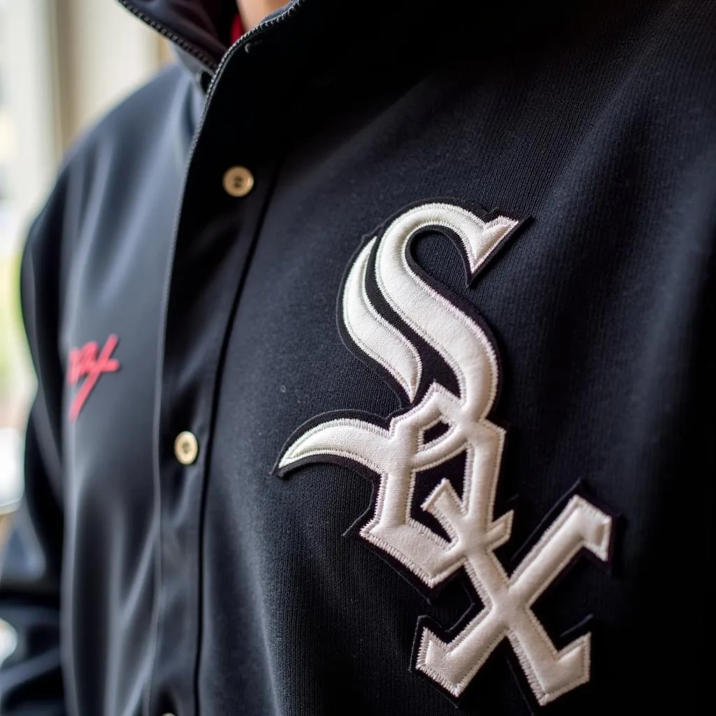 Close-up of Chicago White Sox Pullover Details