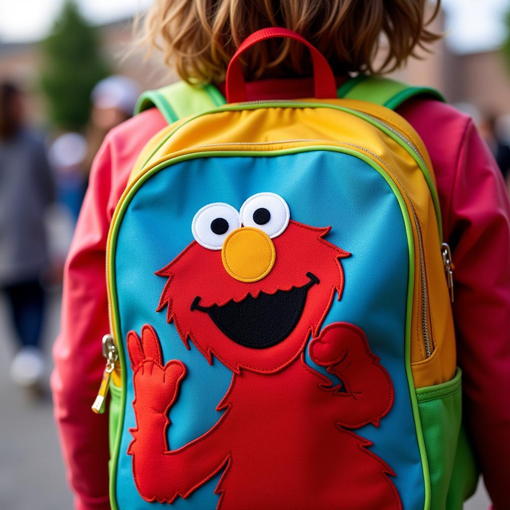 Child with Sesame Street Backpack