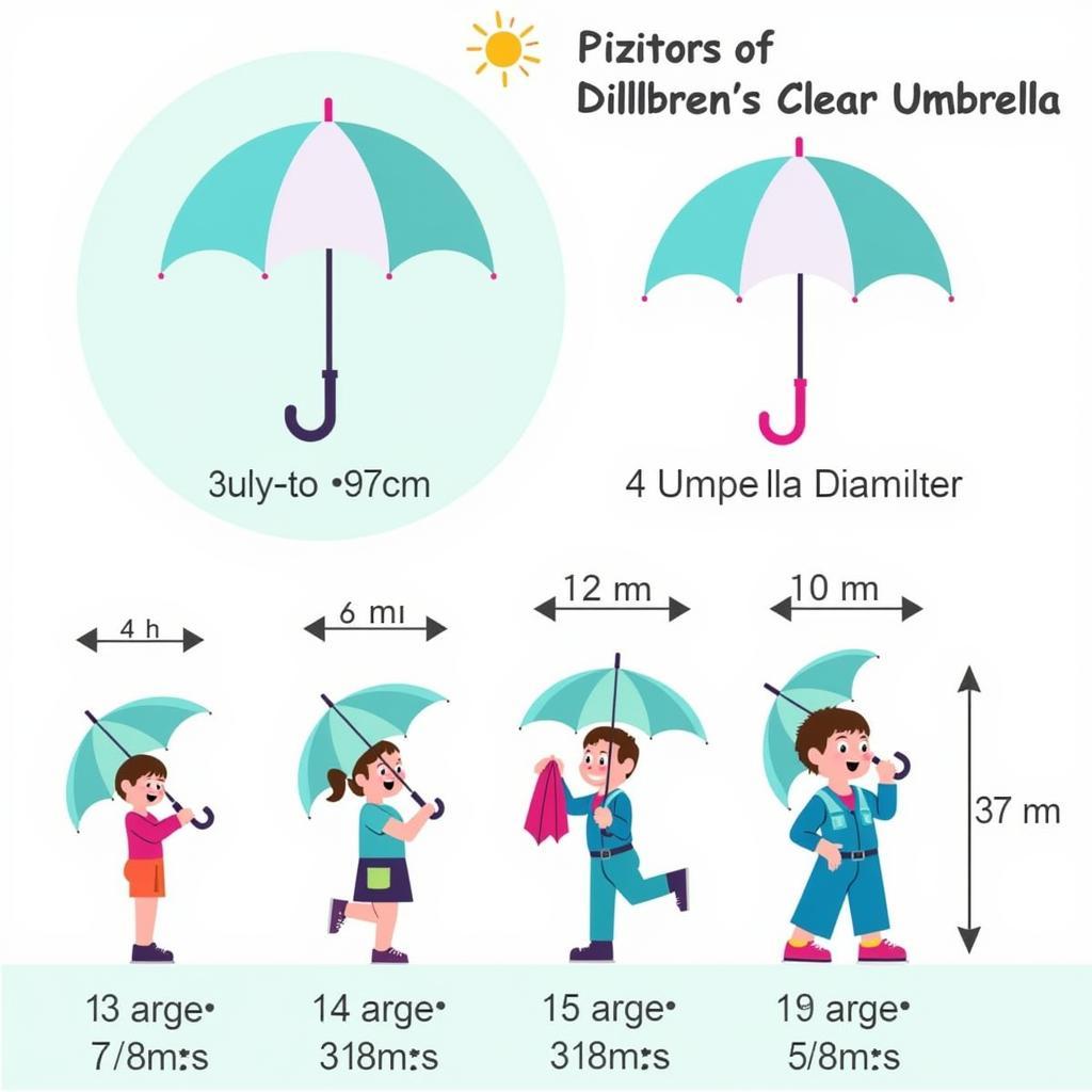 Children's Clear Umbrella Size Guide