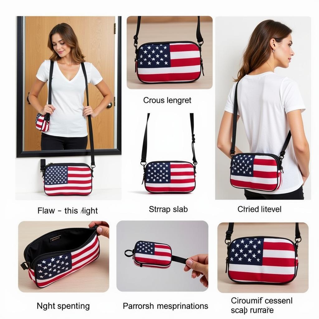 Choosing the right American flag crossbody purse based on size, material, strap length and closure.