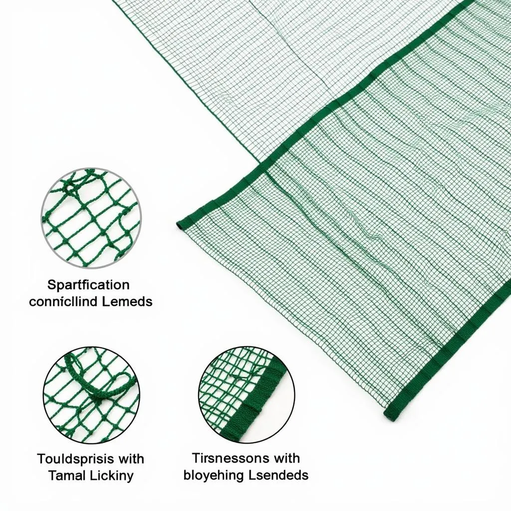 Different types of 1 4 mesh netting suitable for various purposes.