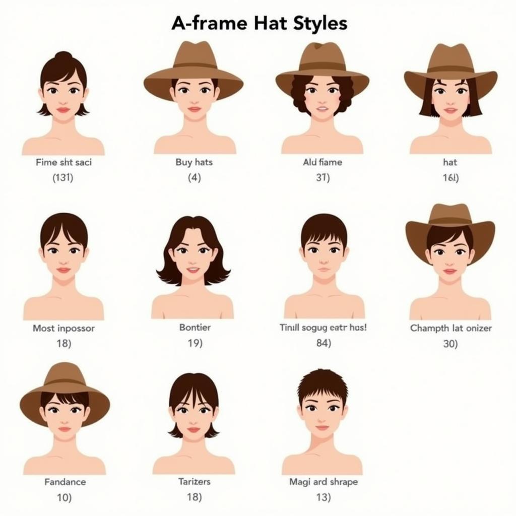 Selecting an A-frame hat based on face shape.