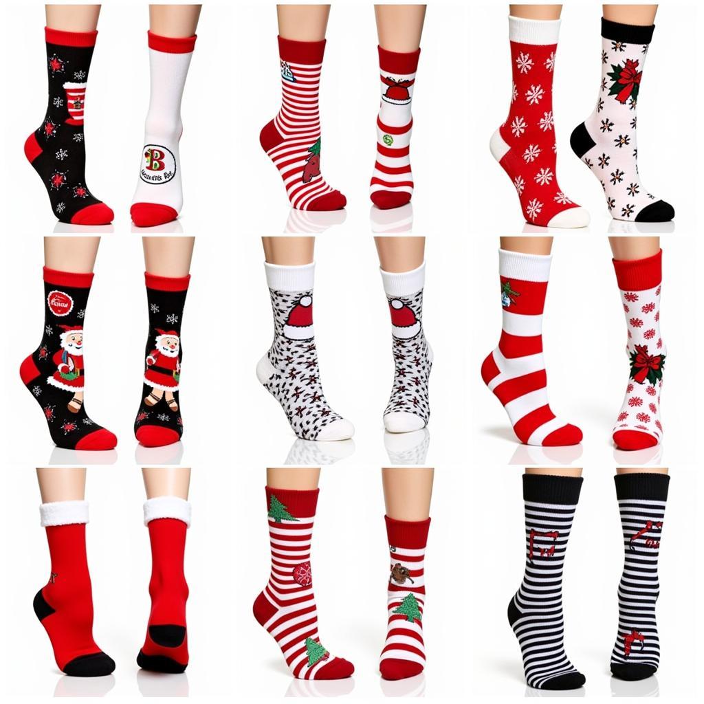 Christmas Baseball Socks in Various Designs