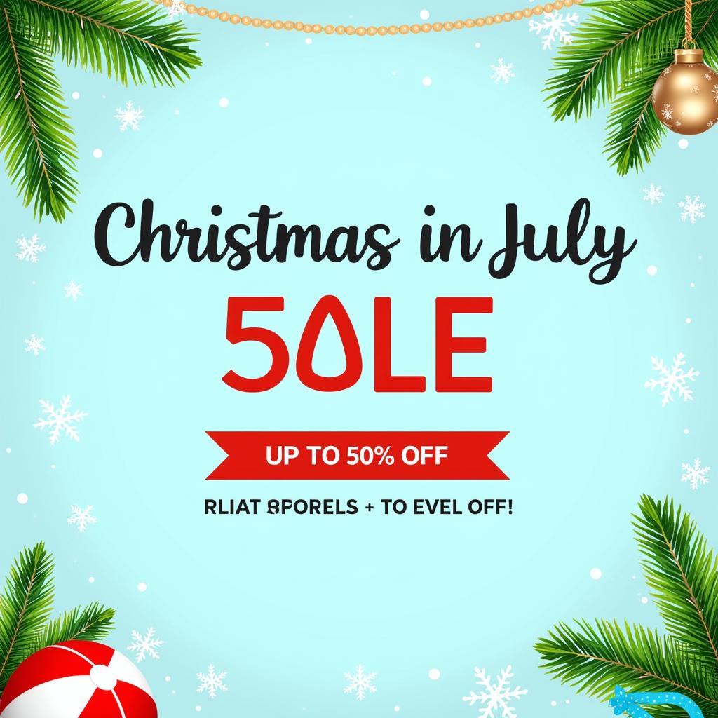 Christmas in July Sale Banner