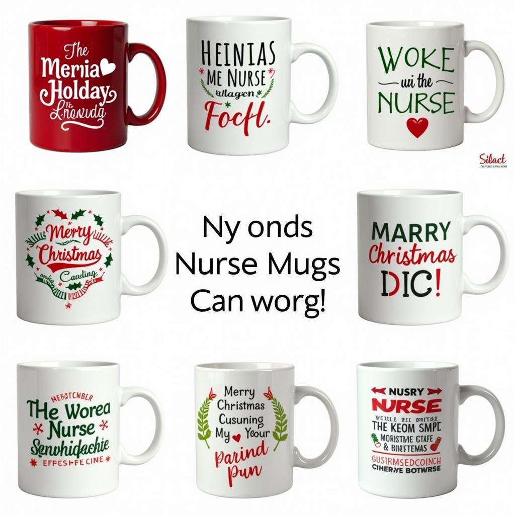 Christmas-themed Nurses Mugs