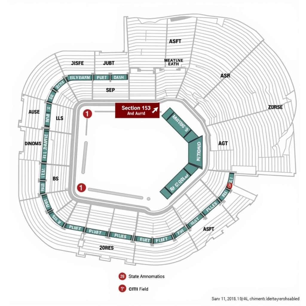 Citi Field seating chart highlighting Section 143