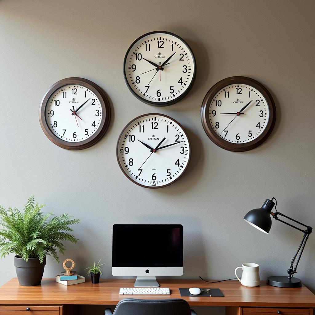 Citizen Clock Wall in Home Office