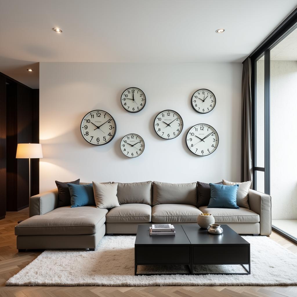 Citizen Clock Wall in Modern Living Room