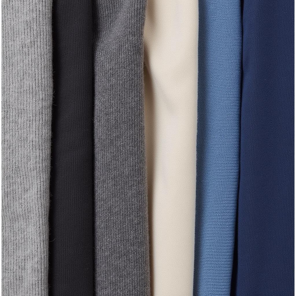 Close-up of different city sweat hoodie fabrics