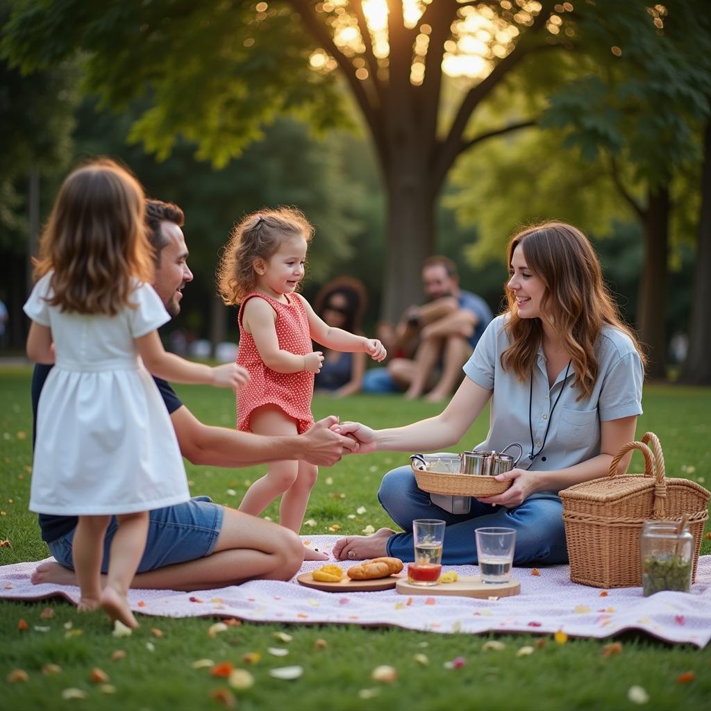 Family enjoying Claremont Concerts in the Park