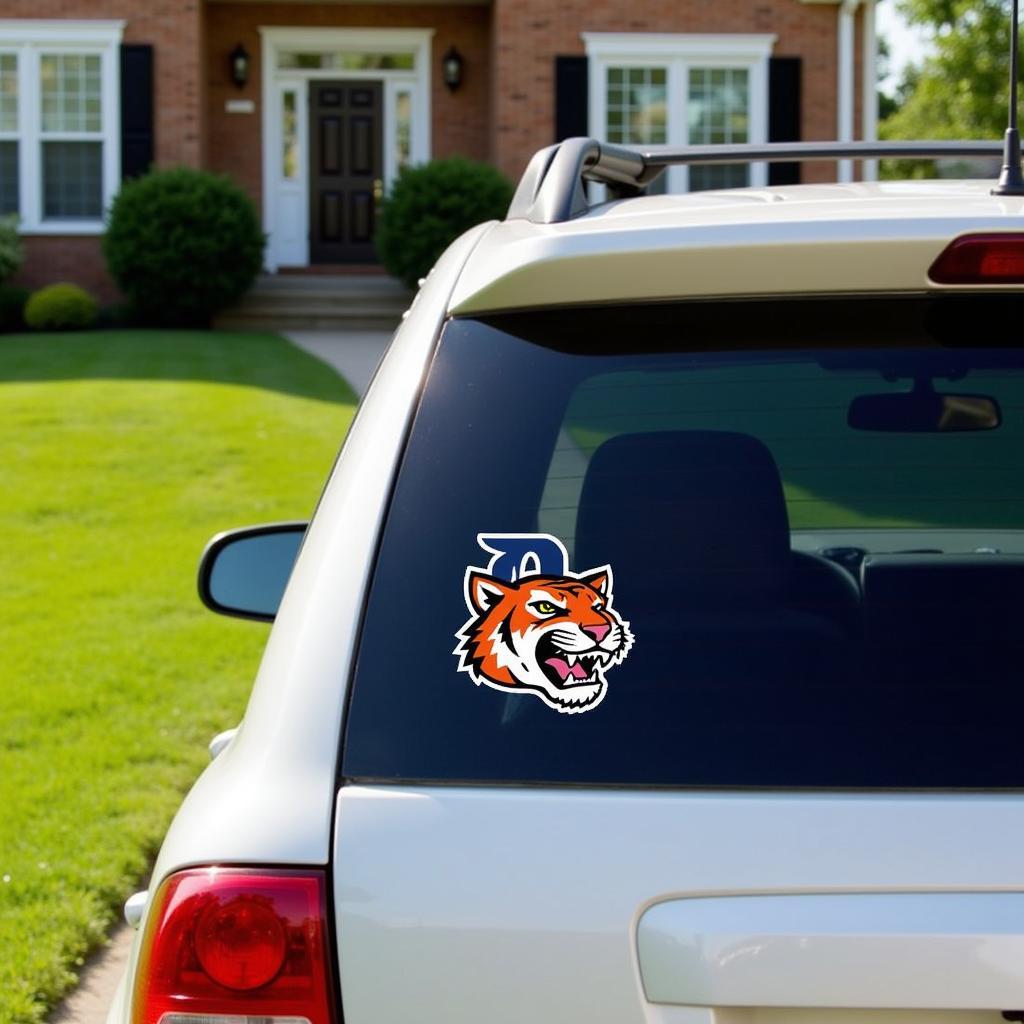 Classic Detroit Tigers logo car decal