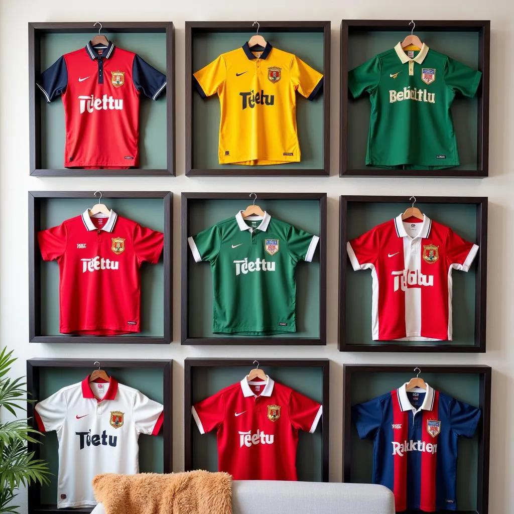 Vintage Football Shirts Display