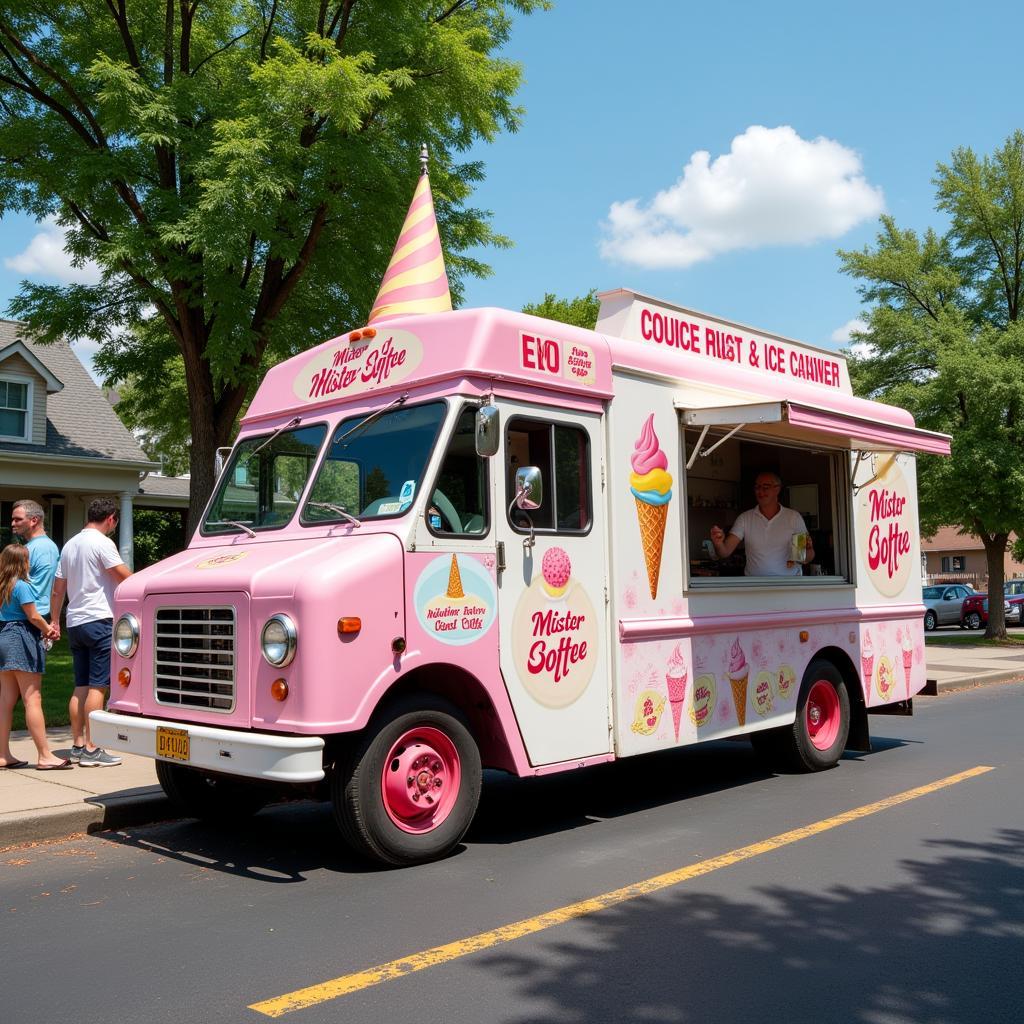 Classic Mister Softee Truck on a Summer Day