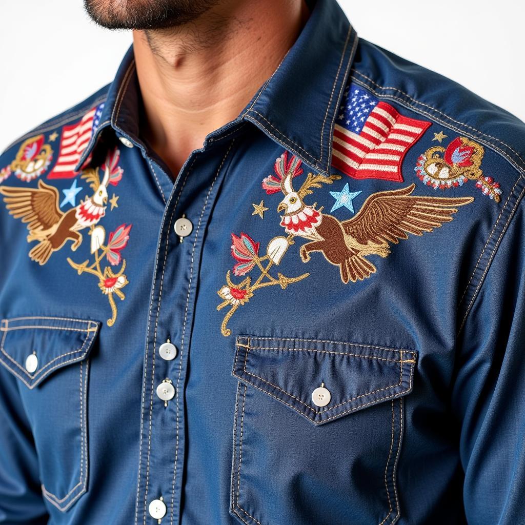 Classic Patriotic Western Yoke Shirt