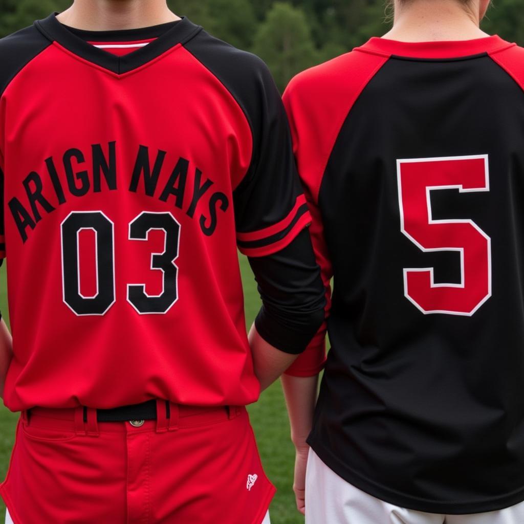 Classic Red and Black Softball Jerseys: Timeless Designs