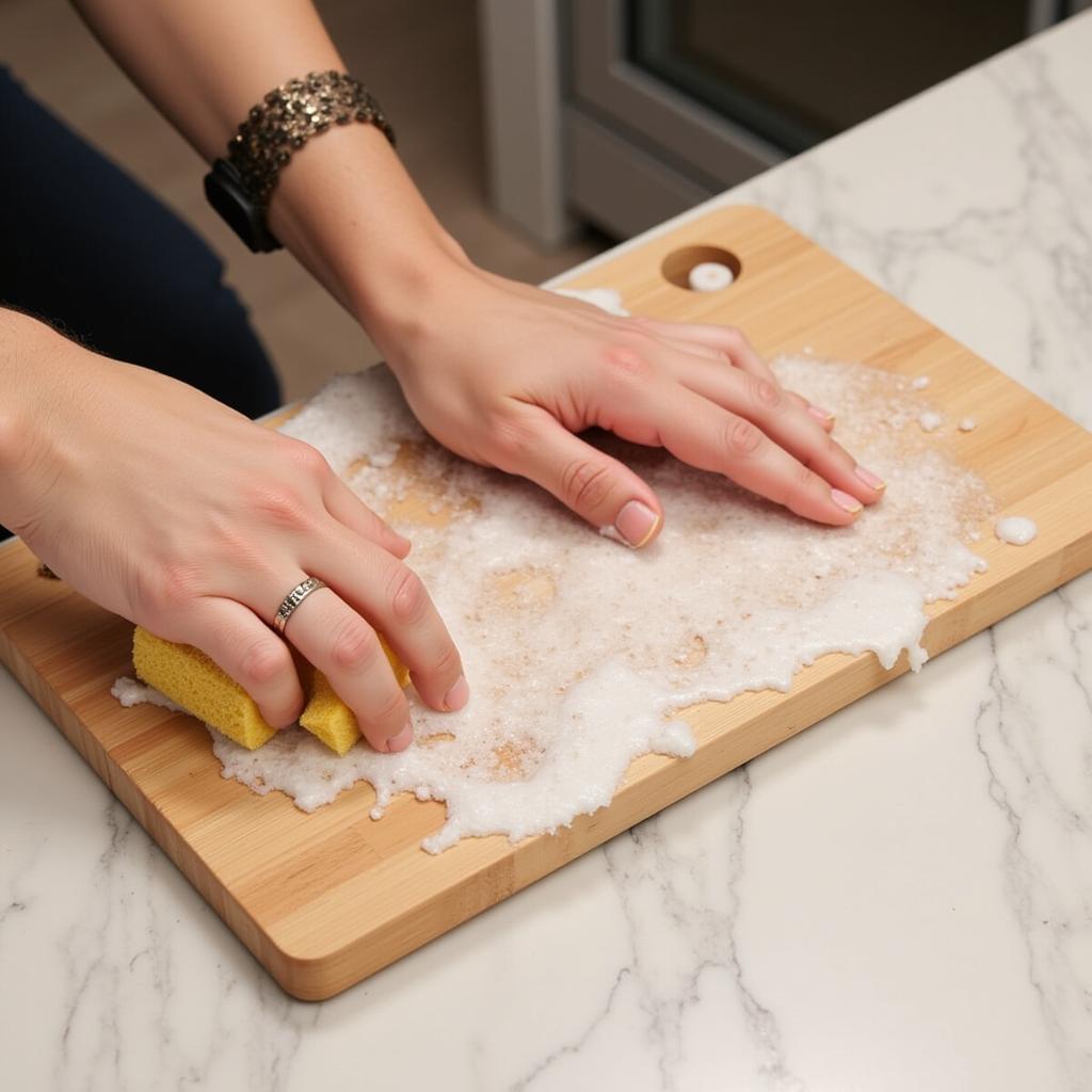 Cleaning and oiling an Astros cutting board to maintain its quality