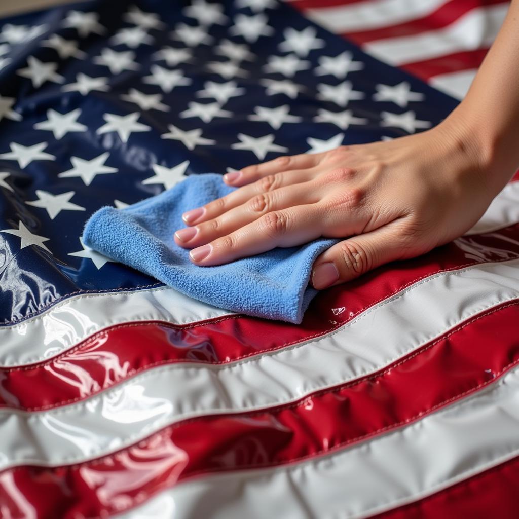 Cleaning a Metal American Flag