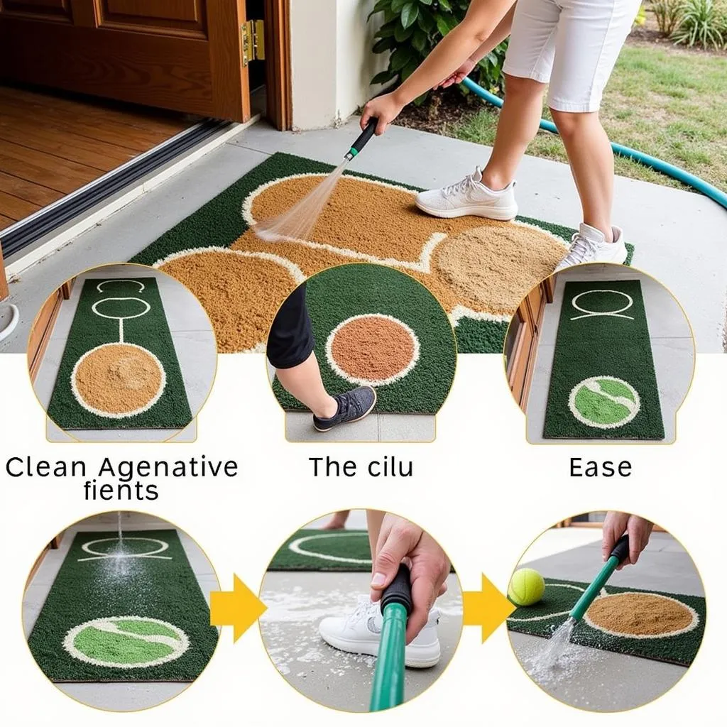 Cleaning a Pickleball Doormat