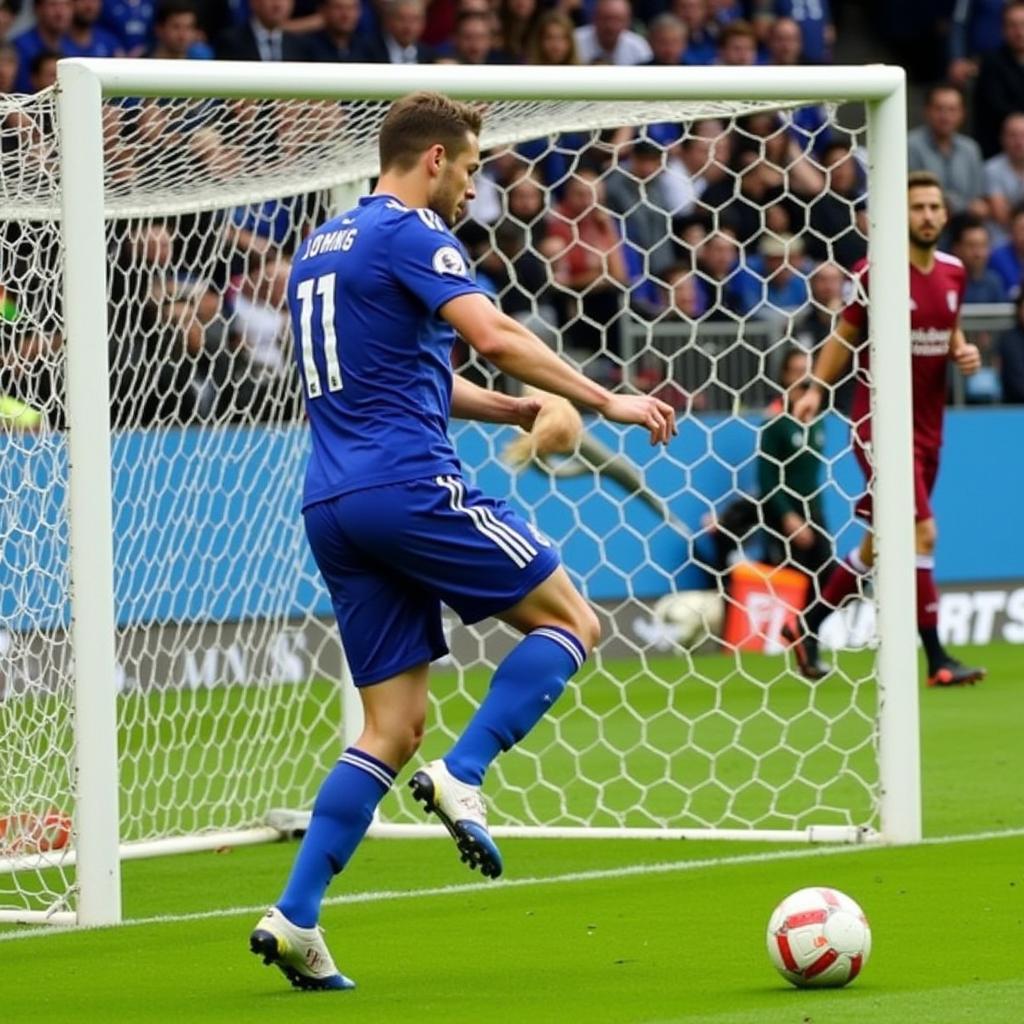 Frenkie de Jong taking a shot with a clear water ball