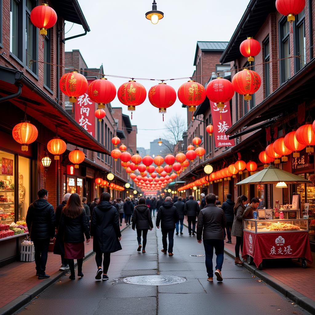 Festive Atmosphere in Cleveland's AsiaTown during Chinese New Year