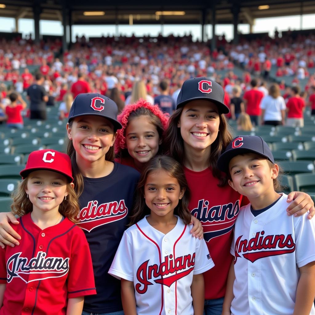 Cleveland Indians fans showing their Lindor jerseys