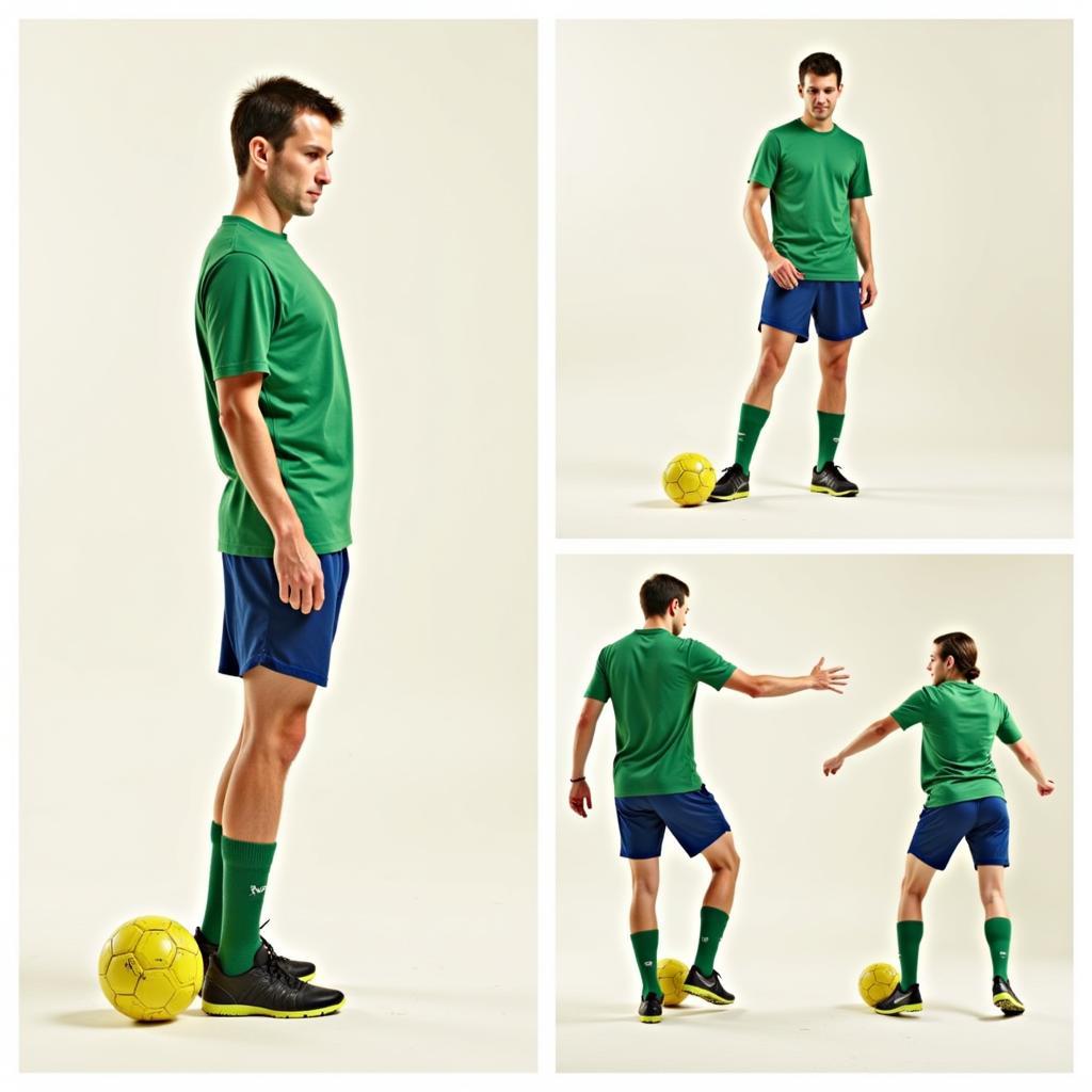 A sequence of images showcasing different techniques for maintaining close control while dribbling