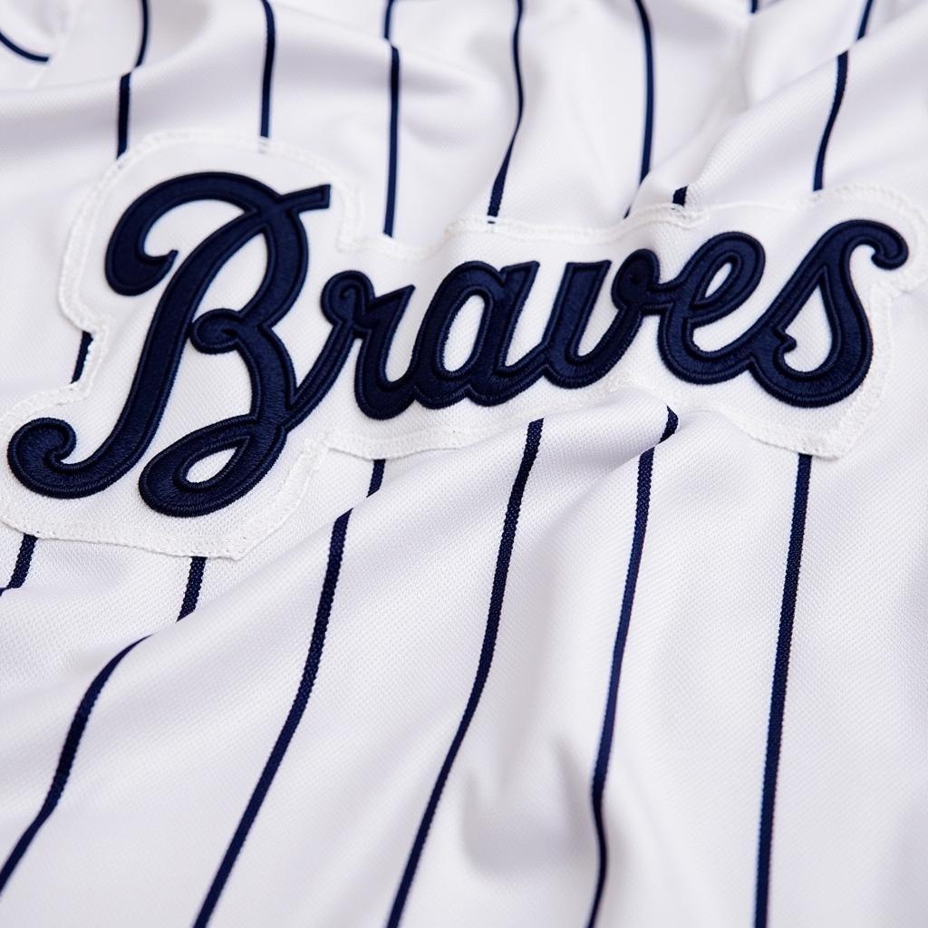 Close-Up of a 1998 Atlanta Braves Jersey