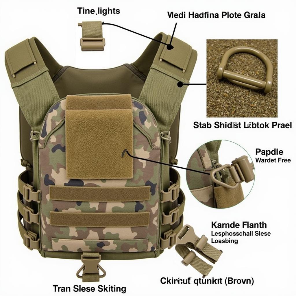 Close-up of MOLLE webbing on a K Zero plate carrier