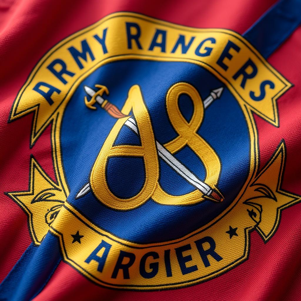 Close-Up of the Army Rangers Flag