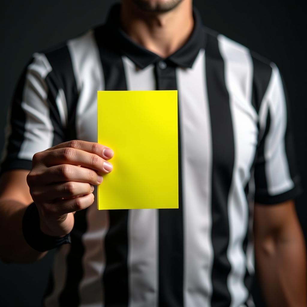 Referee Issuing a Yellow Card