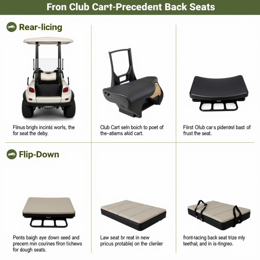 Variety of Club Car Precedent Back Seats