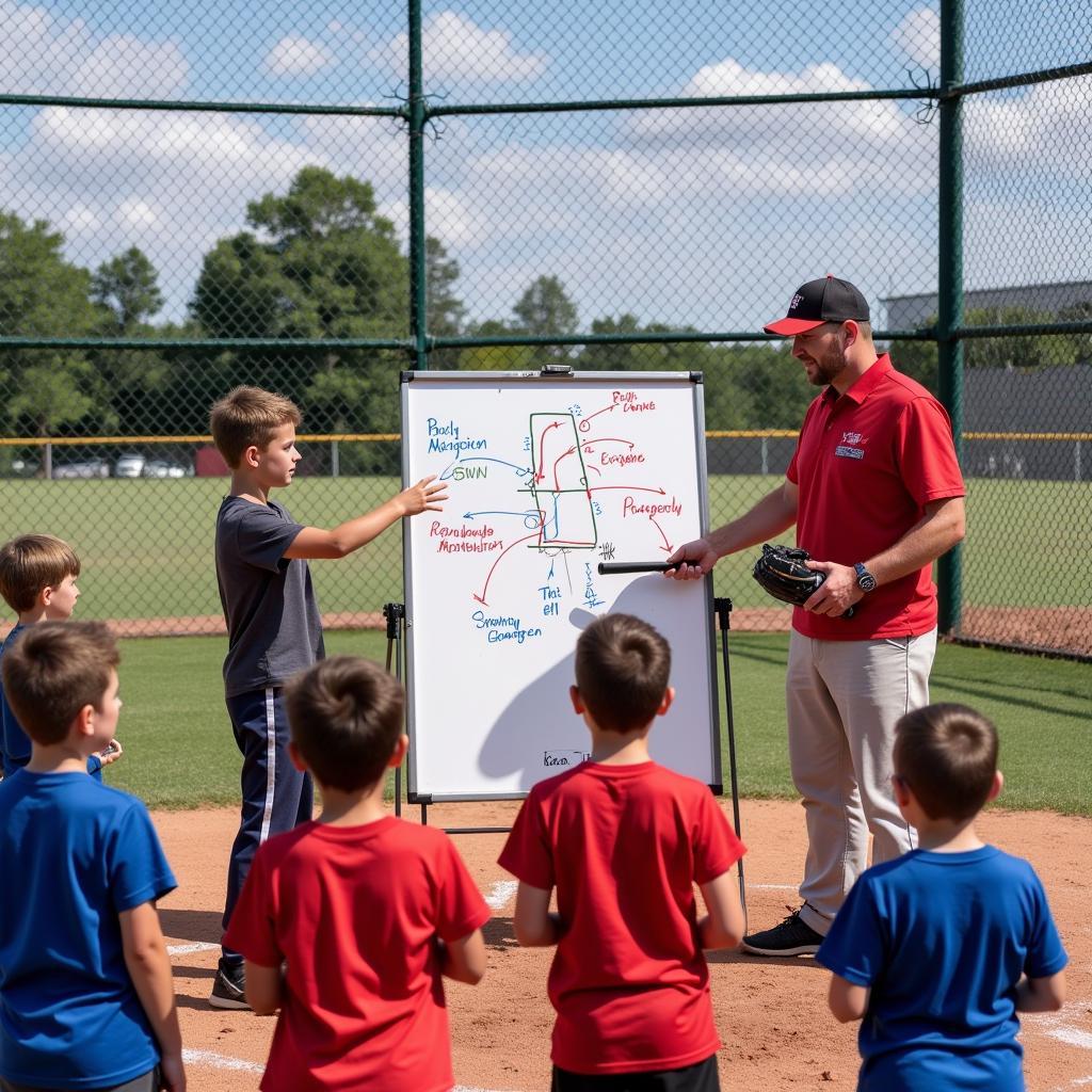 Coach Explaining Hitting Techniques