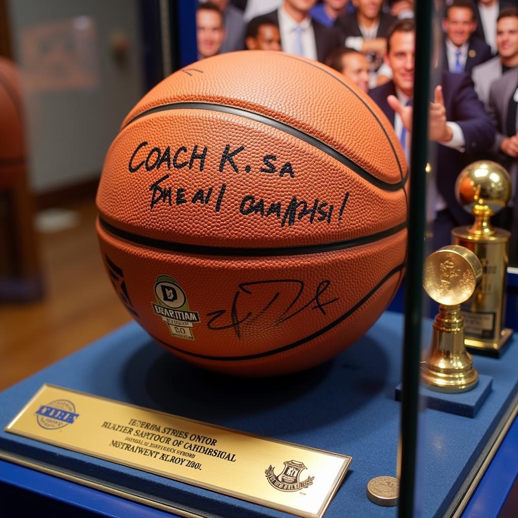 Coach K Memorabilia - Duke Championship Celebration