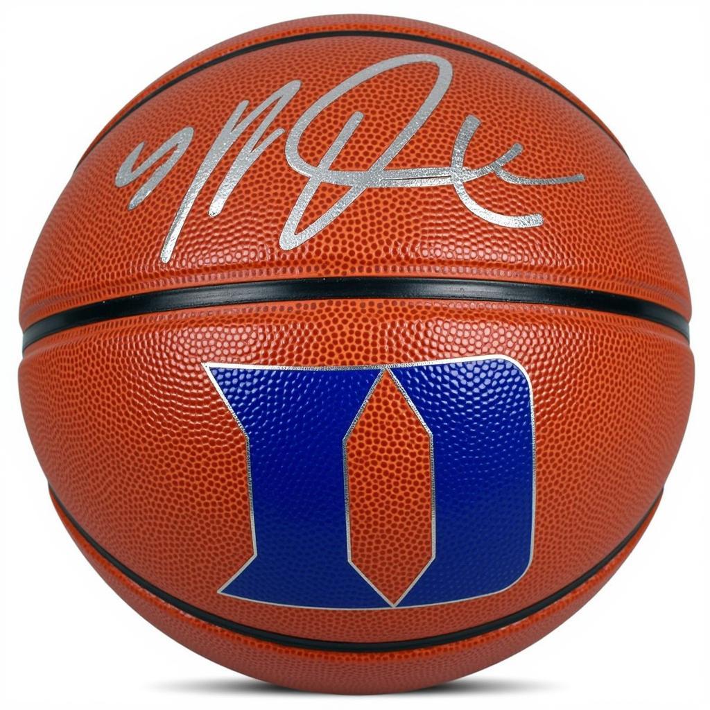 Signed Basketball by Coach K