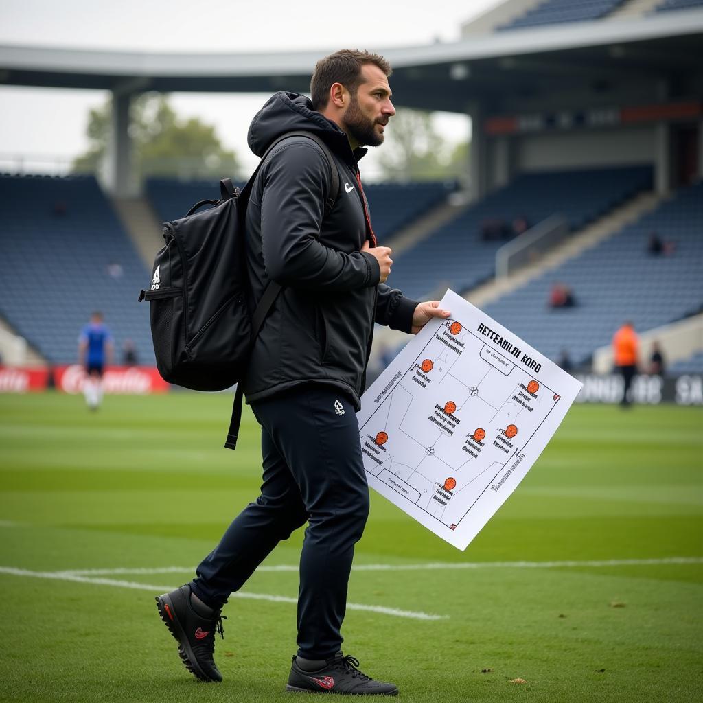 Coach Utilizing Tactical Board