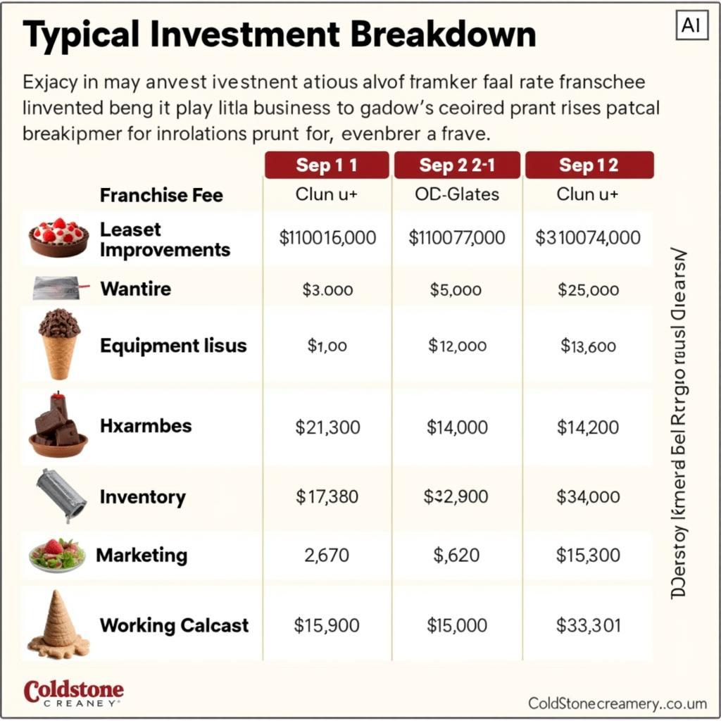 Coldstone Investment Breakdown