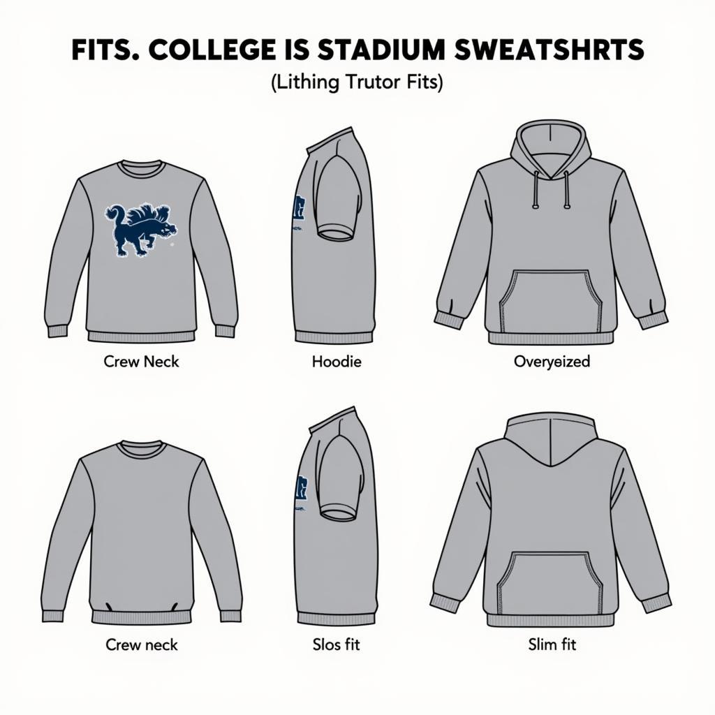 A fit guide for college stadium sweatshirts