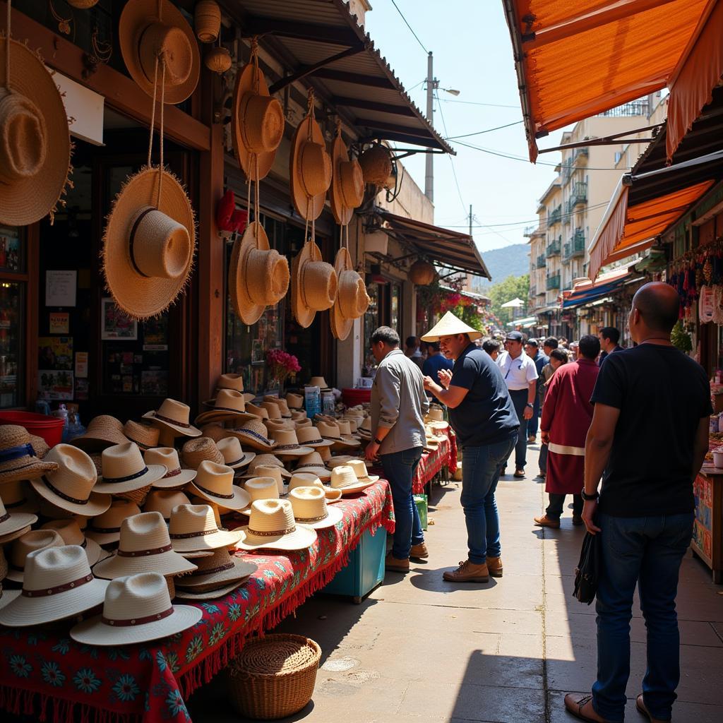 Colombian Hats for Sale at a Local Market