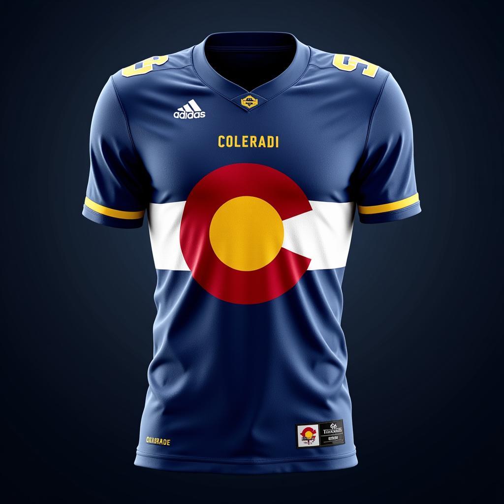 Colorado State Flag Football Jersey Design