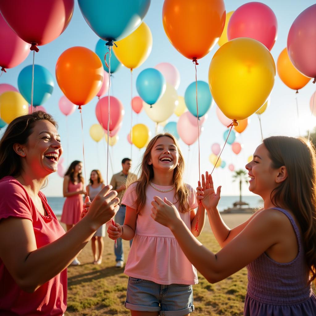 Colorful Balloons Floating in the Air