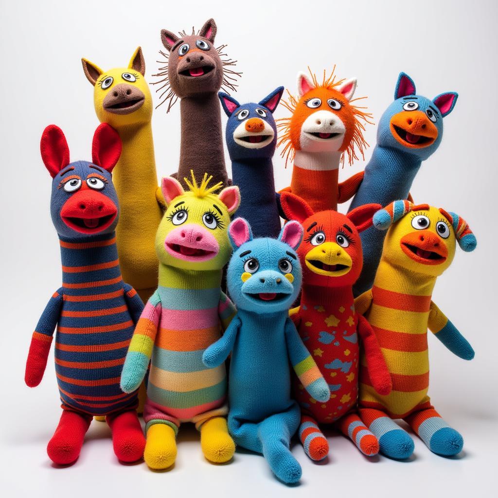 Colorful Sock Puppets