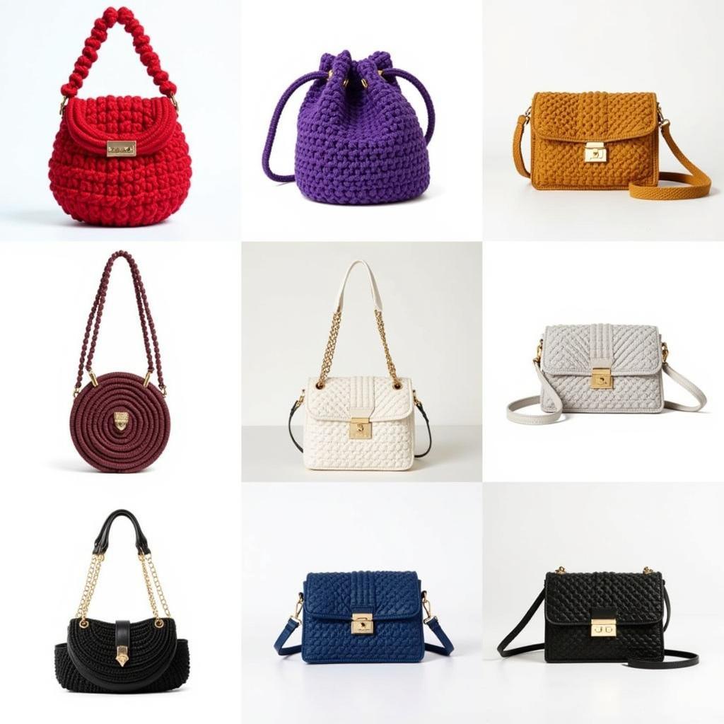 Colorful Telephone Cord Purses in Different Styles