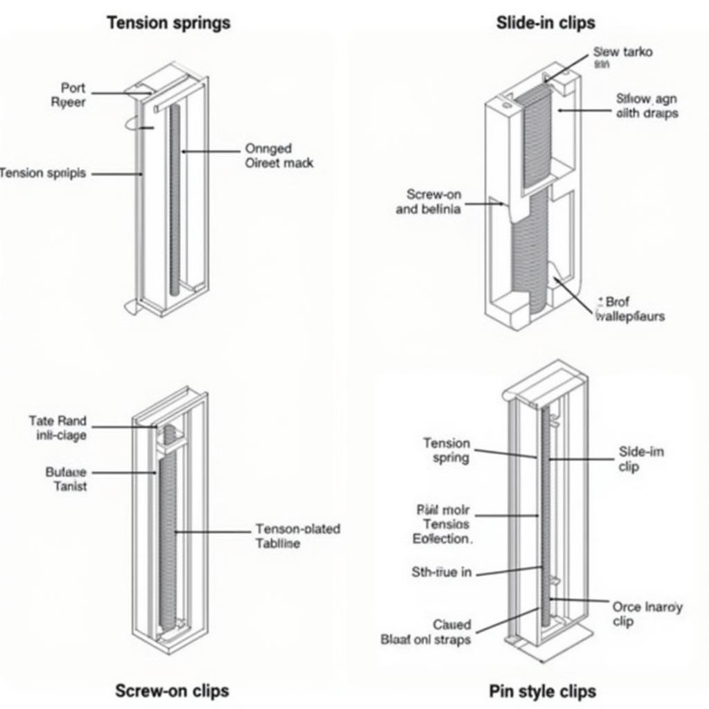 Common types of window spring clips