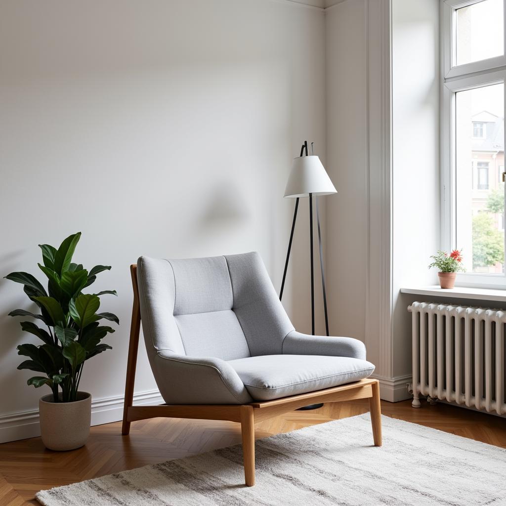 Stylish Compact Hide Chair in a Small Apartment