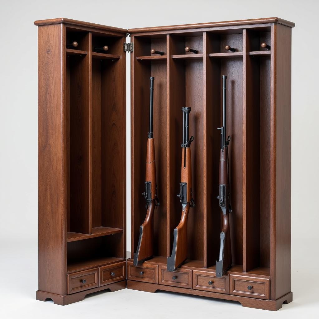 Modern concealed gun coat rack design