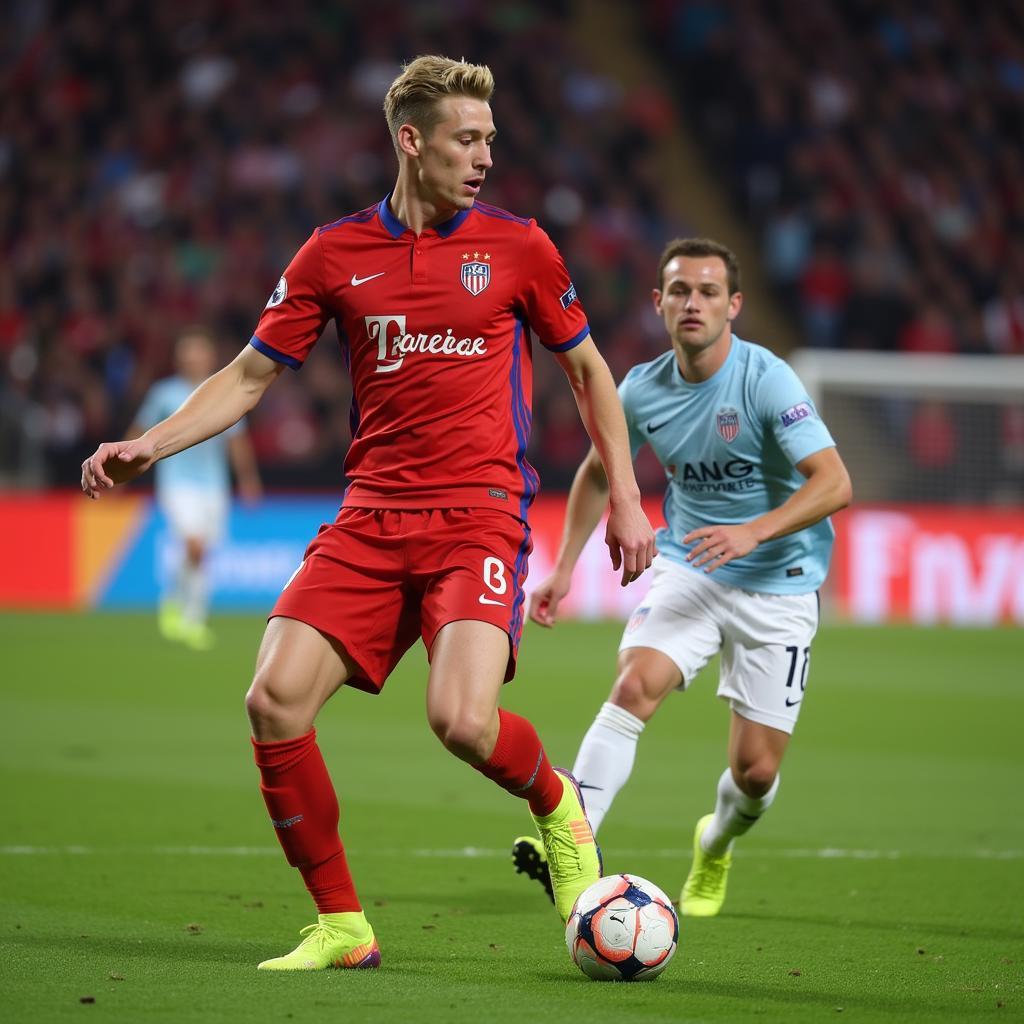 Frenkie de Jong controlling the ball with precision