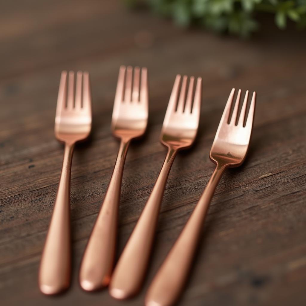 Copper Toothpicks Lined Up