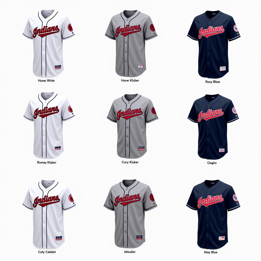 Collection of Corey Kluber Indians jerseys